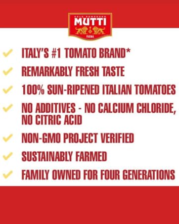 Mutti Italian Passata con Basilico Tomato Purée with Fresh Basil, 24 oz - Pack of 3