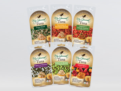 My Gourmet Products, Rosemary & Sun-Dried Tomato Tuna Salad, Select Flaked Light Tuna with Fresh-Cut Veggies & Mayo - 12 Pack