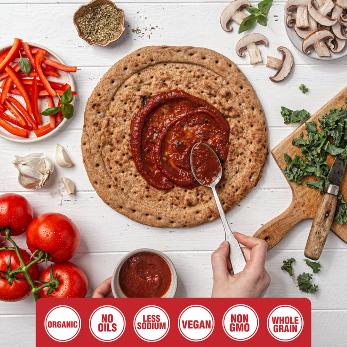 Stone Baked Organic Pizza Kit - Vegan, Non-GMO (5 Pack) by Plant Strong