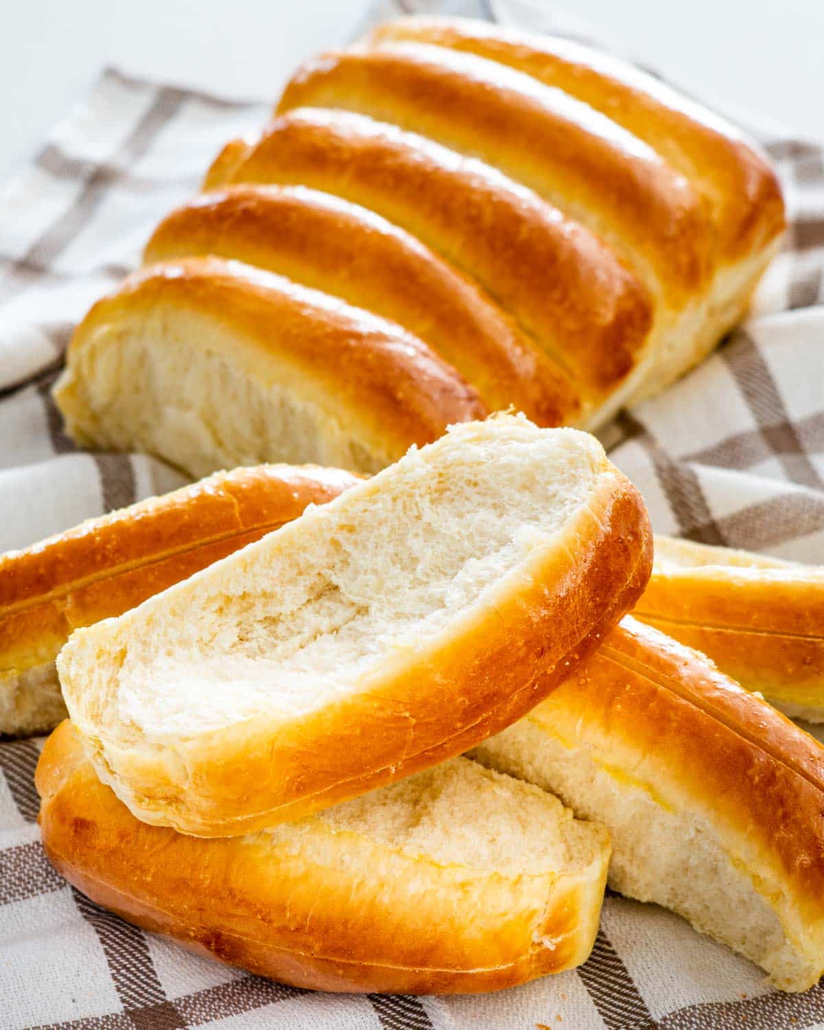 New England Style Split Top Hot Dog Buns - 1 Case - includes 60