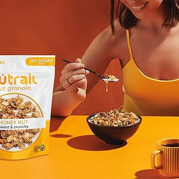 NuTrail Nut Granola Cereal Variety Pack - Vanilla Almond, Chocolate, Honeynut - No Sugar Added, Keto, Low Carb, Gluten Free, Grain Free - Pack of 3