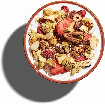 NuTrail Nut Granola Cereal Vanilla Strawberry - No Sugar Added, Keto, Low Carb, Gluten Free, Grain Free - Pack of 3