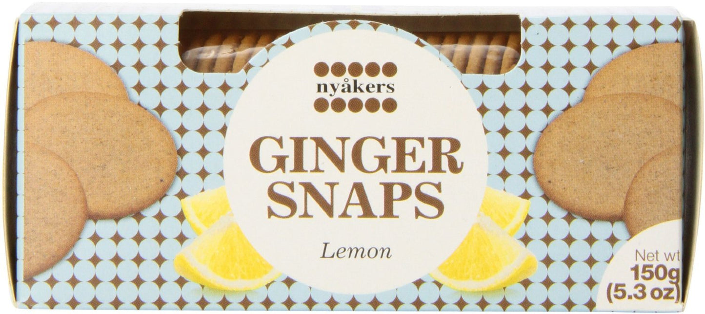 Nyakers Swedish Lemon Ginger Snaps 5.3 oz