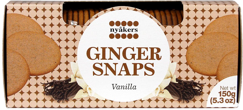 Nyakers Swedish Vanilla Ginger Snaps 5.3 oz