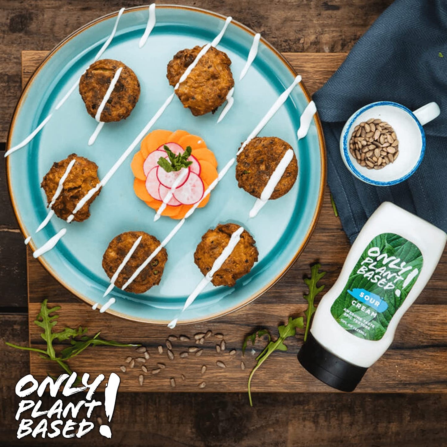 Only Plant Based Vegan Pantry Staple Variety Pack - Chipotle, Ranch Dressing, Sour Cream, Squeeze Bottles