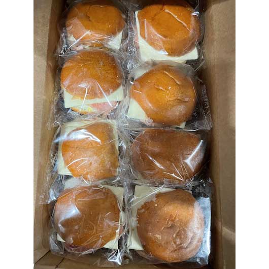 Brioche Egg Cheese and Bacon Sandwich - includes 32