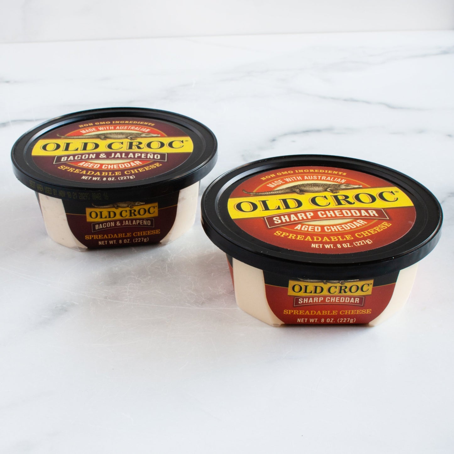 Sharp Australian Cheddar Cheese Spread - Old Croc - Original or Bacon & Jalapeno