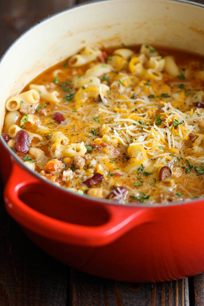 ONE POT CHILI MAC AND CHEESE