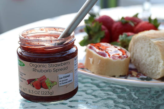 Set of 3 Organic Strawberry Rhubarb Spread Natural Jam - Gluten Free