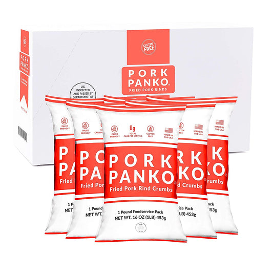 Pork Panko 0 Carb Pork Rind Breadcrumbs Bulk - Keto, Paleo Friendly, Naturally Gluten Free - 6 lbs