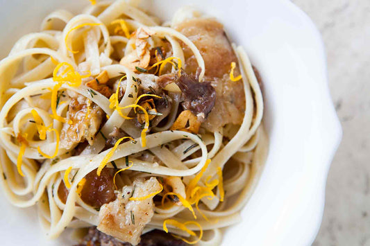 Pasta with Slow Roasted Duck Confit