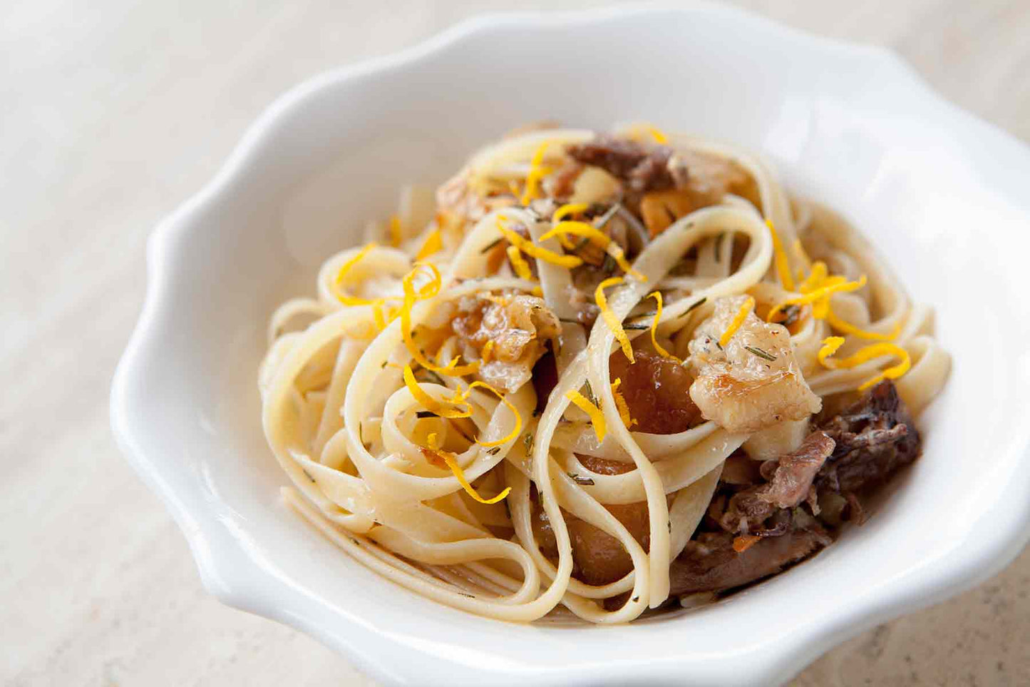 Pasta with Slow Roasted Duck Confit