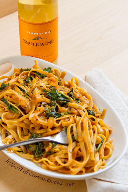 Pasta in Paprika White Wine Sauce