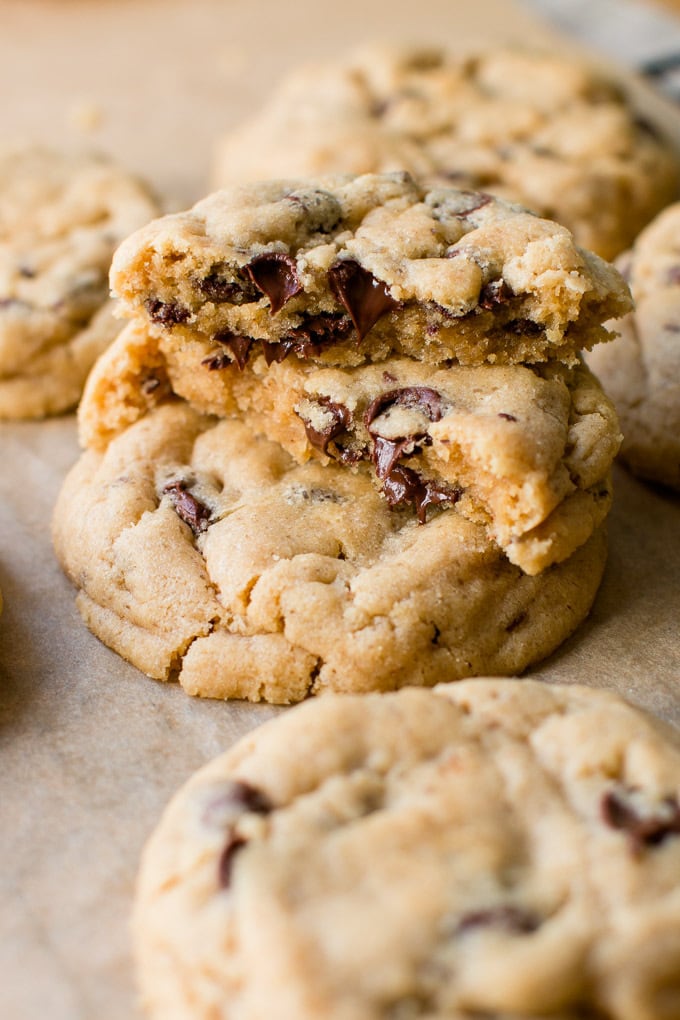 Peanut Butter Banana Chocolate Chip Cookies