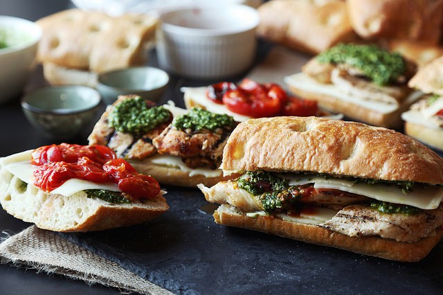 Grilled Chicken Pesto Panini