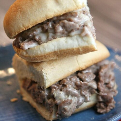 Philly Cheesesteak Sirloin Sandwiches - 4 oz - Pack of 8 - Fully assembled Steakhouse Quality - Just Heat & Eat!