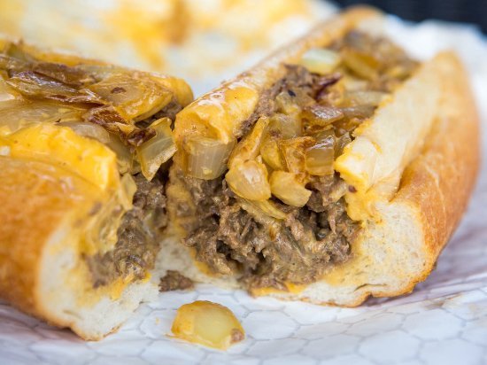 Philly Steaks 8 oz. Chunked and Formed Lightly Marinated Sirloin Sandwich Steak - 20/Case