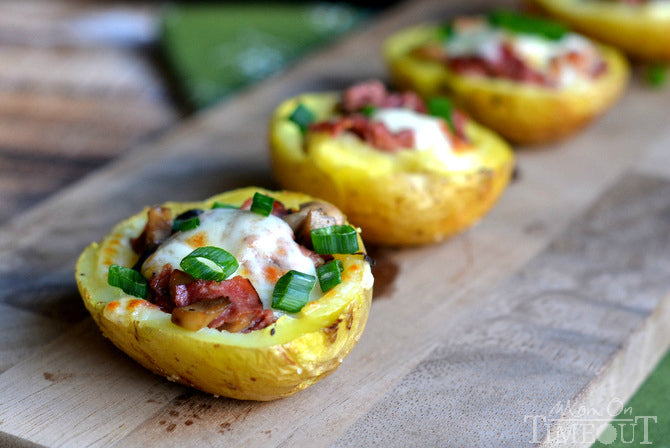 Philly Cheese Steak Potato Skins