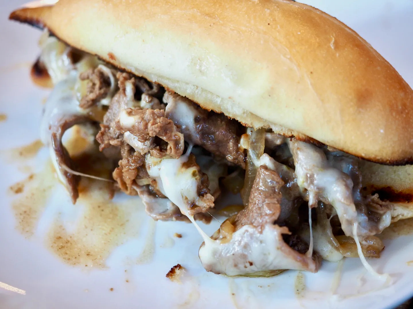 Original Philly Cheesesteak Value Seasoned Beef Sandwich Slices - 4 oz - 40 per case