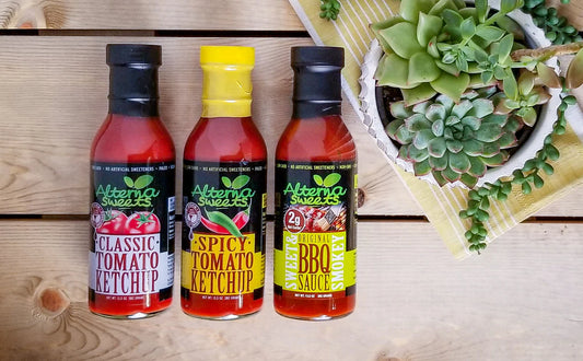 AlternaSweets Low Carb Variety Pack - Ketchup, Spicy Ketchup & BBQ