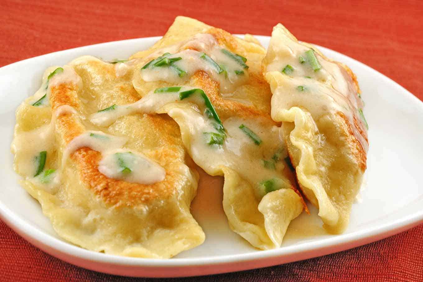 Classic Cheddar Potato Pierogies - 6 lb Bag - 4/Case