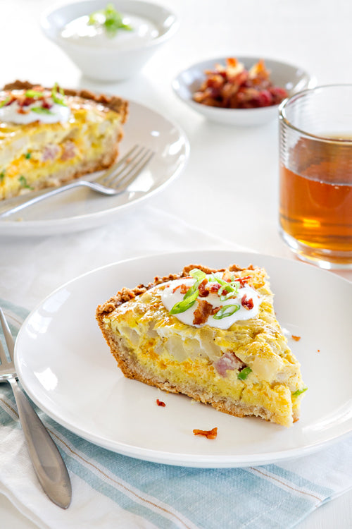 Potato Ham Egg and Cheese Quiche