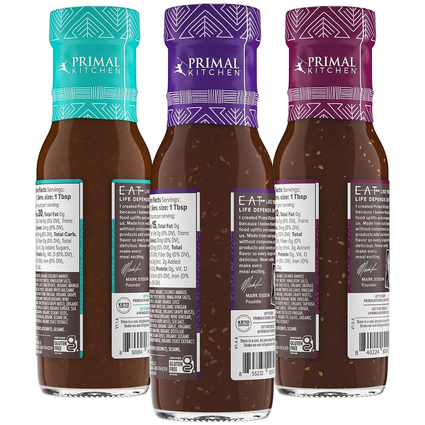 Primal Kitchen No Soy Teriyaki Sauce Variety 3 Pack