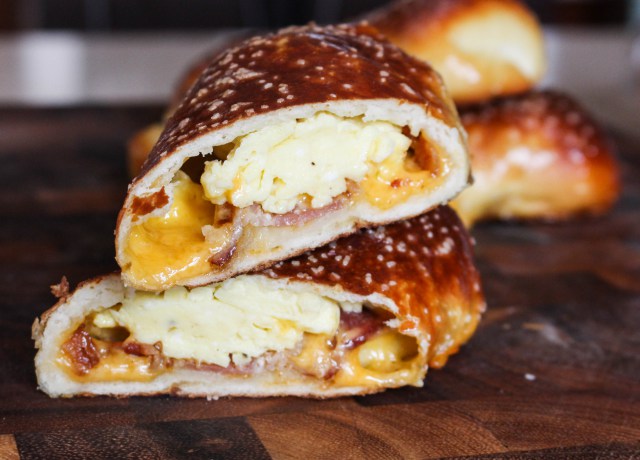 Breakfast Stuffed Soft Pretzels