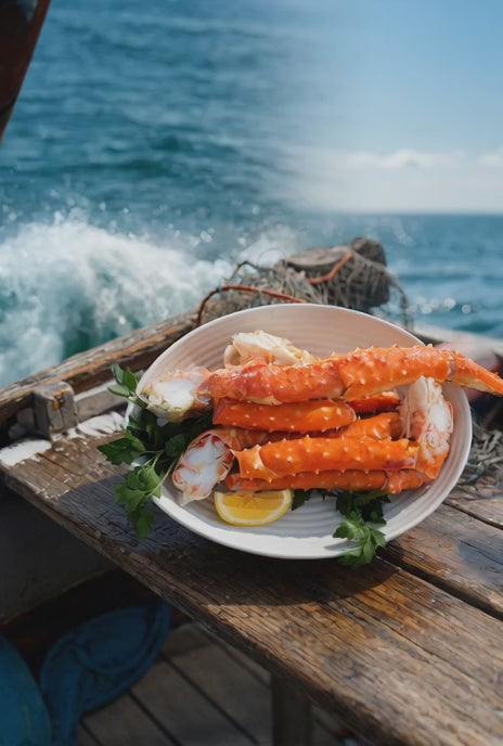 Wild Caught Jumbo Golden Alaskan King Crab Center Cut Legs