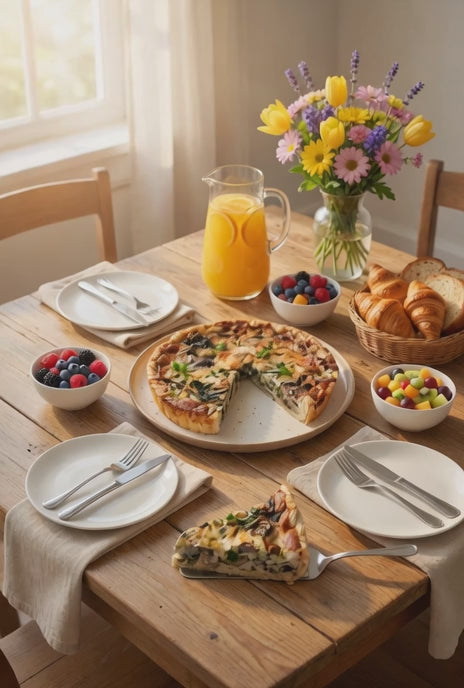 Misty Morning Mushroom & Spinach Quiche