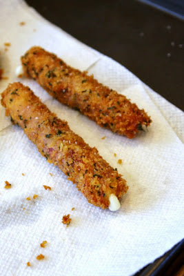 Prosciutto Wrapped Mozzarella Cheese Sticks with Spicy Marinara