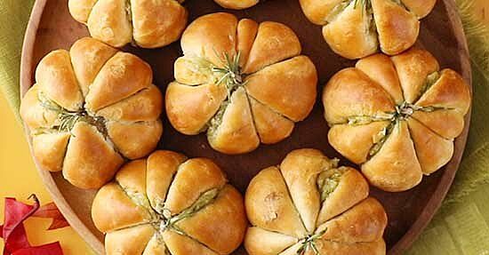 Pumpkin Shape Meatball Biscuits