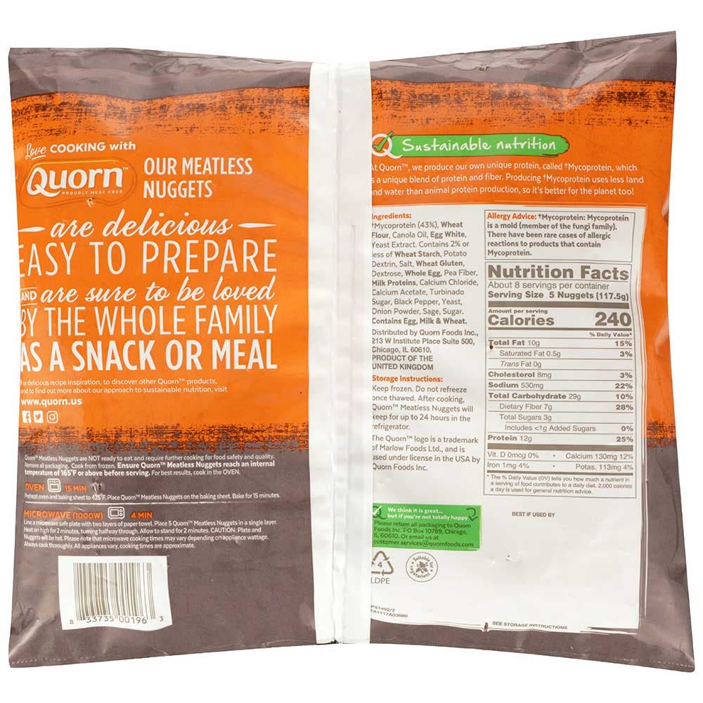 Chicken Meatless Nuggets - Quorn Foods - 32 oz - 8 per case
