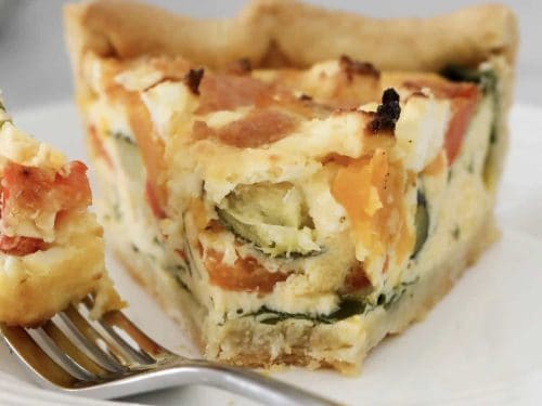Roasted Seasonal Vegetable Quiche - serves 6, Choose from 3 Flavors
