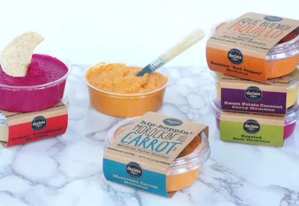 Darista Hummus Dips Variety 6-Pack - Gluten Free, Vegan