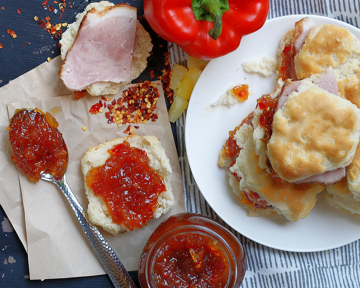 Quinn's Pepper Jelly 4 Flavor Variety - 12 oz Jar each of Jalapeño, Peach Habanero, Raspberry, Marionberry