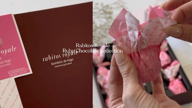 Rabitos Royale Ruby Chocolate Fig Bonbons – 8 Piece Gift Box (5 oz / 142 g)