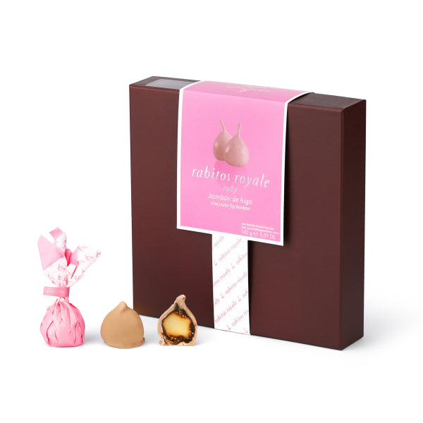 Rabitos Royale Ruby Chocolate Fig Bonbons – 8 Piece Gift Box (5 oz / 142 g)