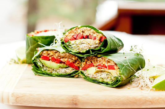 Avocado Pepper Collard Wraps