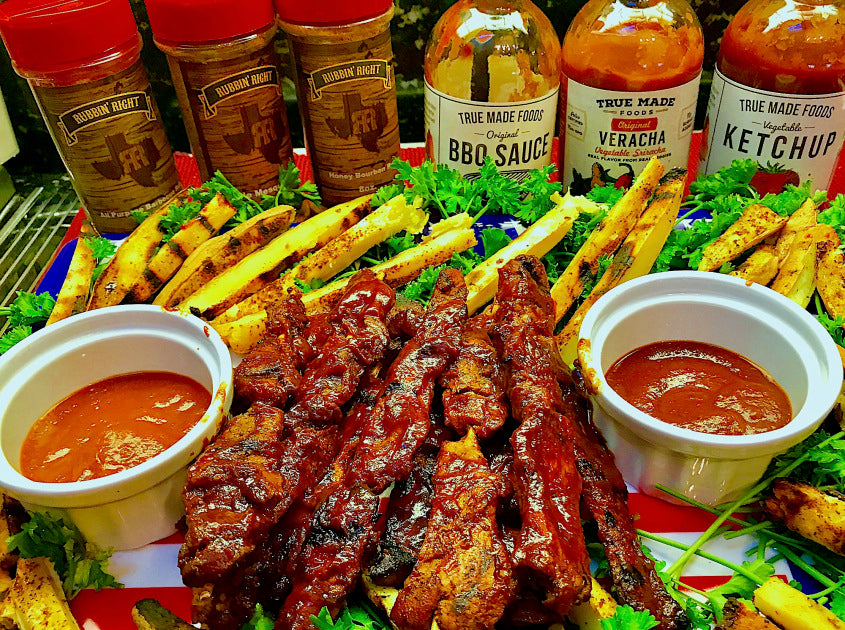 True Made Foods Vegetable BBQ Sauce, Paleo Friendly, Non-GMO, 50% Less Sugar, 18 oz Glass Bottle - Pack of 6