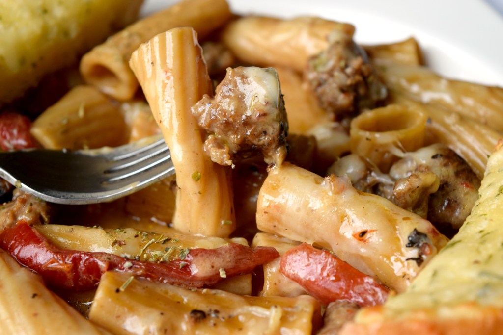 Creamy Rigatoni & Italian Sausage Skillet
