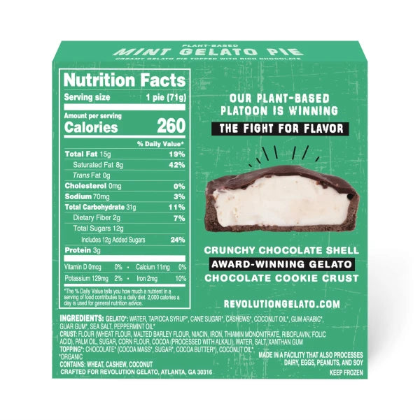 Mega Mini Gelato Pie - Plant Based - includes 8