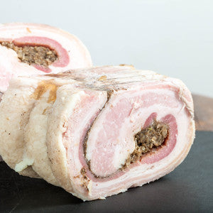 Rullepølse pressed loaf - 1 to 1 1/2 lb - Veal or Pork - Sliced