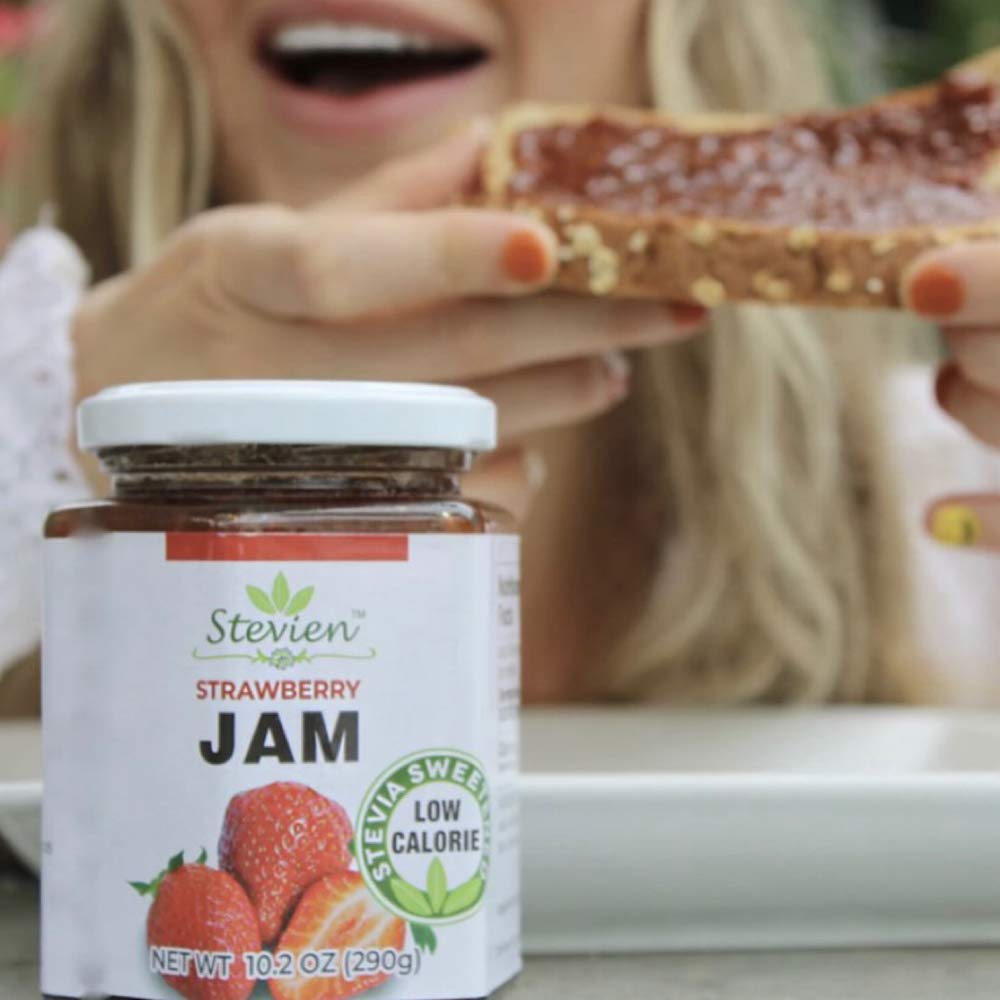 Stevien Jam - Set of 3 Organic Jam, Peach, Strawberry, Mixed Berry - Gluten Free