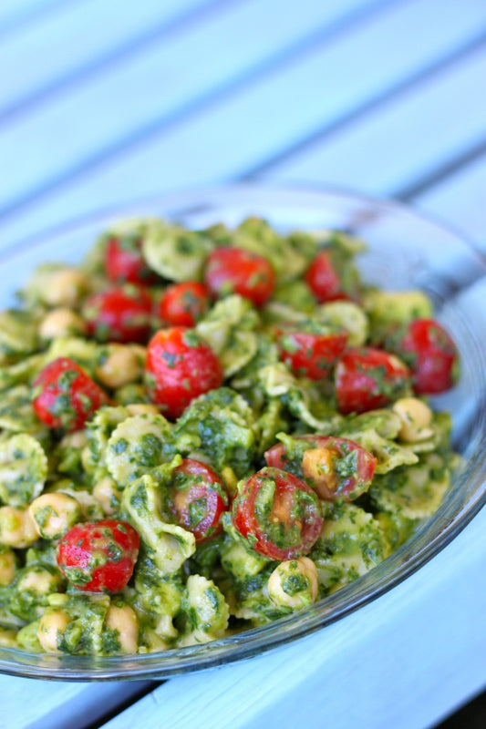 Lemon Cilantro Avocado Pasta Salad