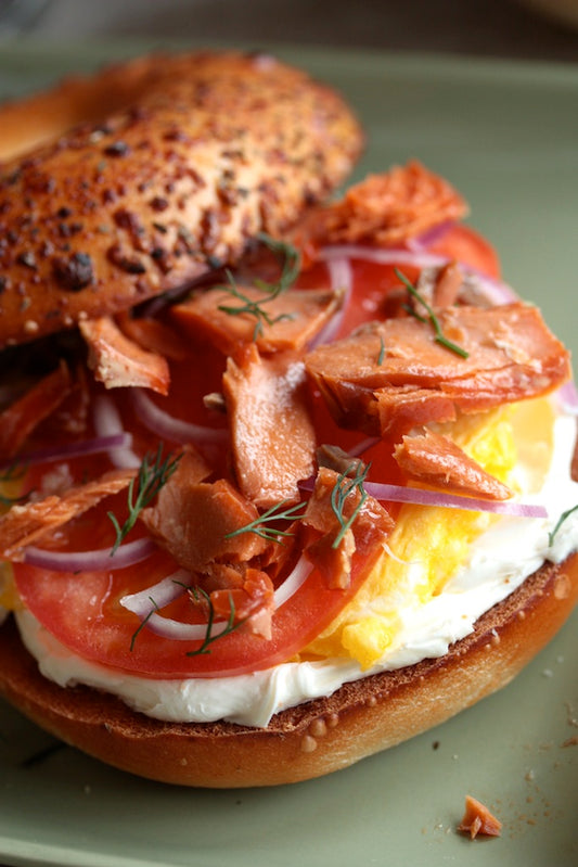 Smoked Salmon Breakfast Bagels