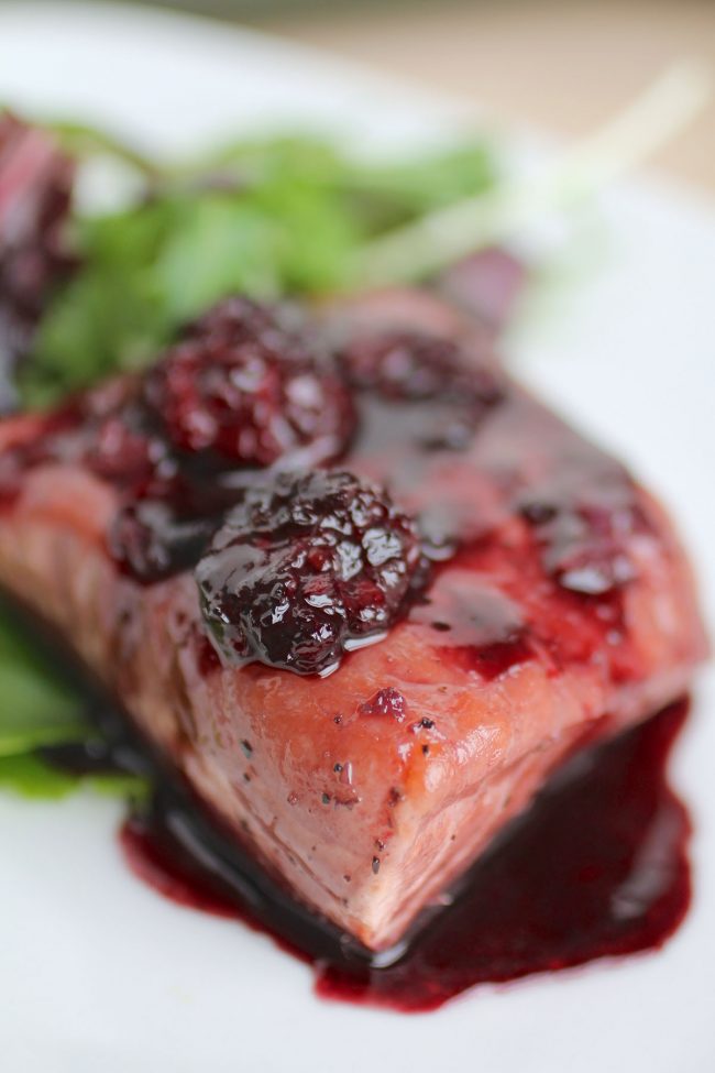 Blackberry Glazed Salmon