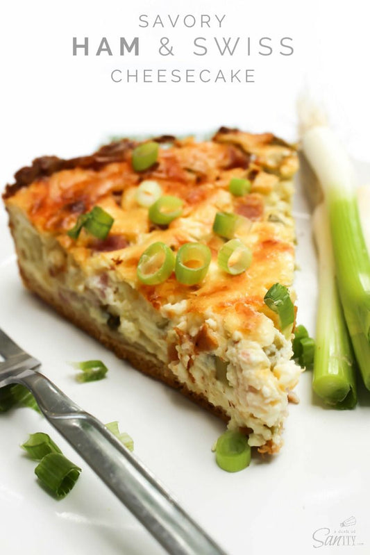 Savory Ham & Swiss Cheesecake