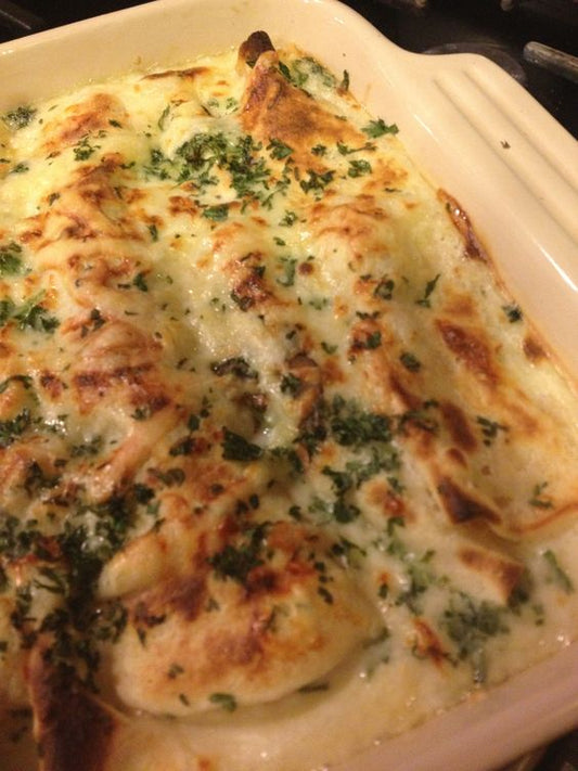 Savory Crepes w/ Mushrooms & Gruyere Cheese