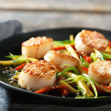 IQF 20/30 Size Dry Sea Scallops 5 lb - 2/Case